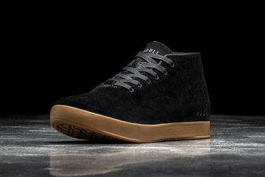 Nobull Suede Mid Men's Trainers Black | Australia (FJ7104)